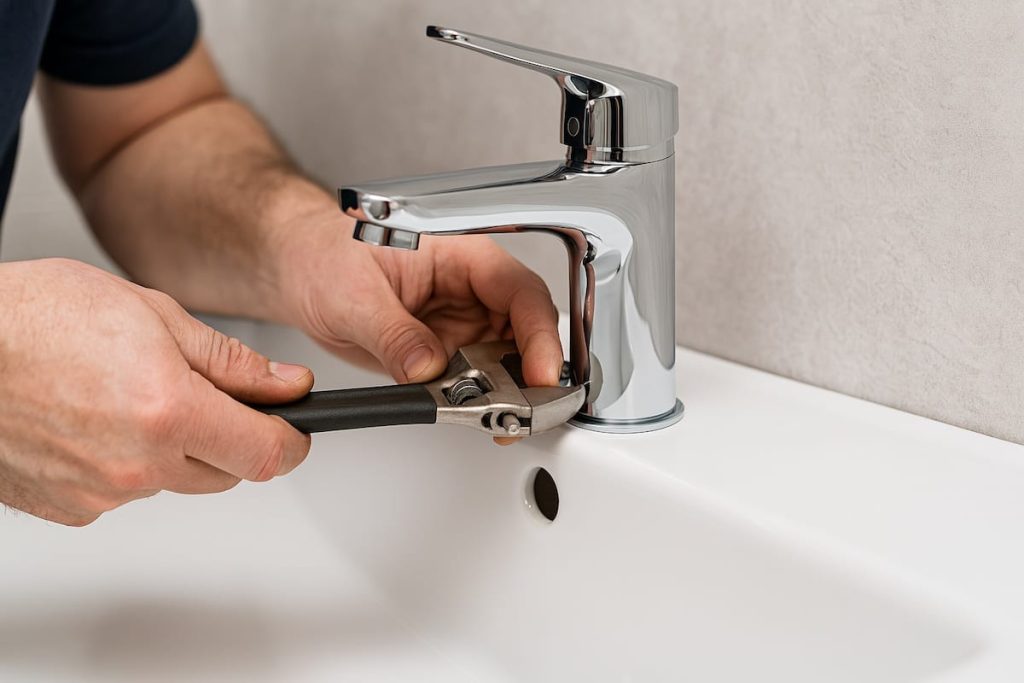 Bathroom vanity and fixture installation 1 faucet installation in bathroom sink