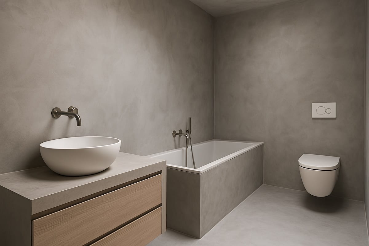 microcement in bathroom